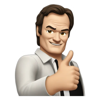 Quentin Tarantino thumbs up sticker