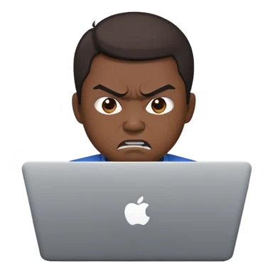 angry chinese guy with a laptop sticker