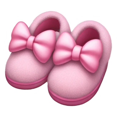 Pink bow slippers  sticker