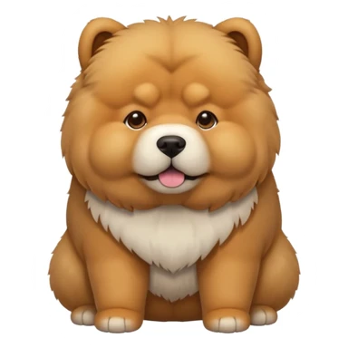 a full body of cute chow chow sticker