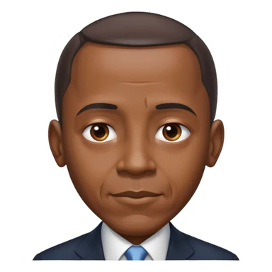 barrack obama with a insanley large forhead sticker