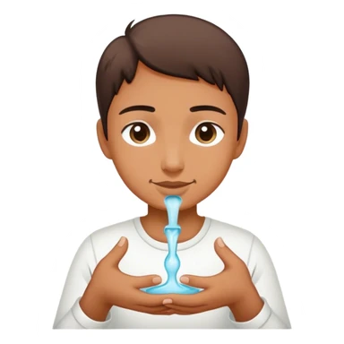 a realistic hand drawn gardener nurturing a small spout sticker