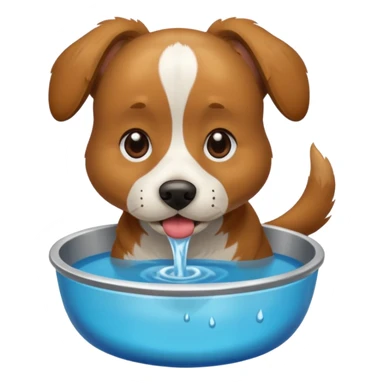 Dog, water bowl sticker