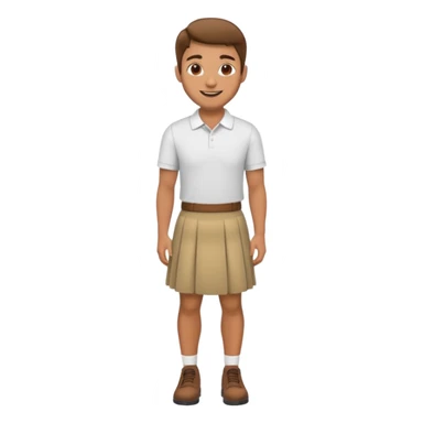 man wearing skirt sticker