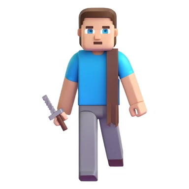 Minecraft Steve character sticker