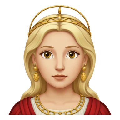 Ancient Roman woman with earrings and blonde hair sticker