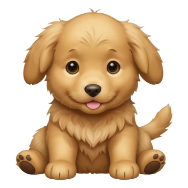 a golden retriever puppy sticker