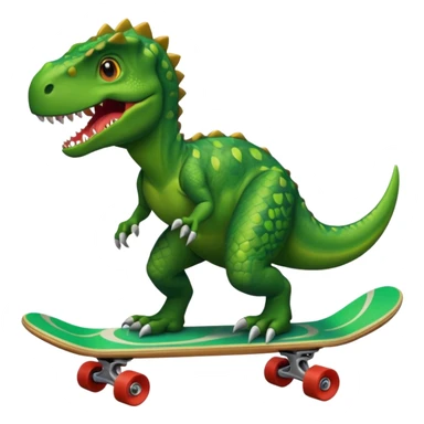 Dinosaur on a skateboard sticker