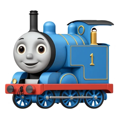 Thomas the tank engine 2d side emoji sticker