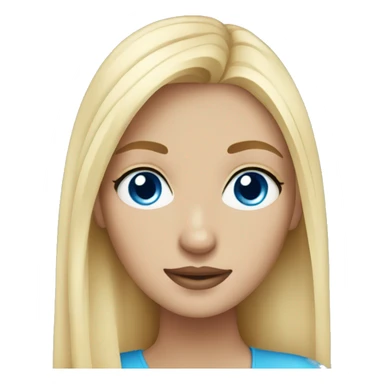 Blonde girl with blue eyes looks like diva sticker