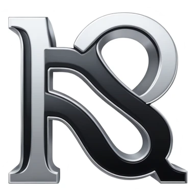 connected flowing BLK letters with silver outline, where all letters are joined together in one continuous design sticker