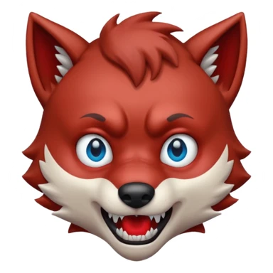 Wolf Boy Red Scared sticker