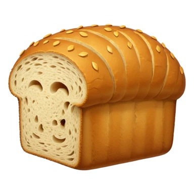 no no just a simple bread load with sliced 2 slice on ground and no eye or face on brea  sticker