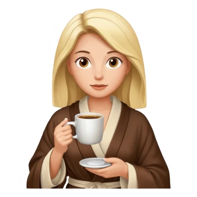 Woman drinking coffee and The edges of the eyes are wide open in the morning sticker