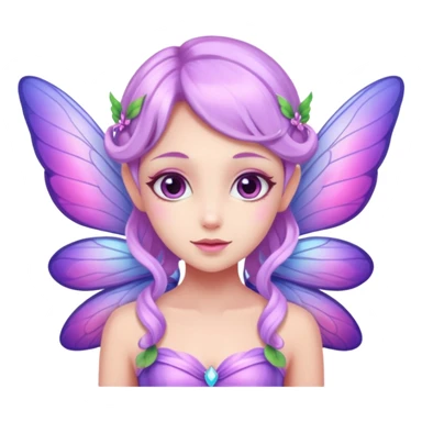 Lilac and pink fairy with wings sticker