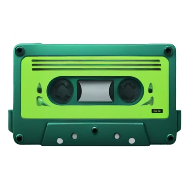Alien Green Cassette audio sticker