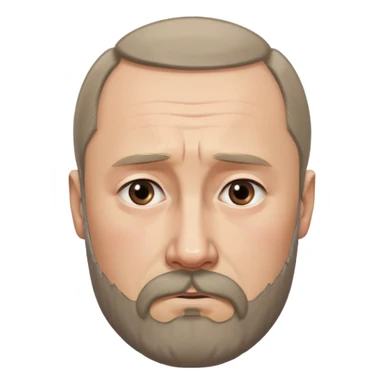 sad face of putin with a hitler-style beard sticker