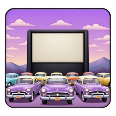 Mauve drive in movies sticker