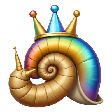 caracol con una corona en su cabeza sticker