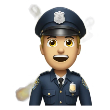 Police stopping you explosion sticker