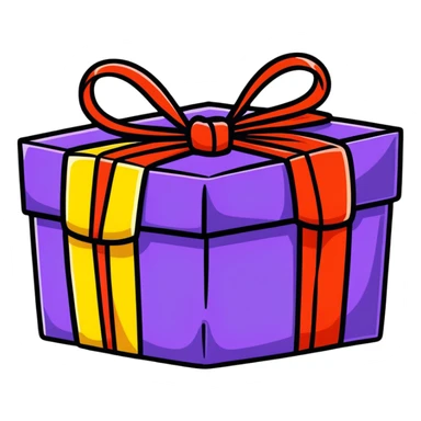 colorful wrapped present sticker