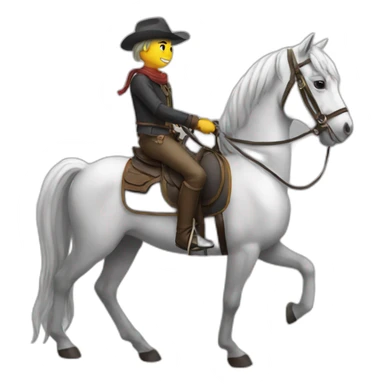 Chat sur un cheval sticker