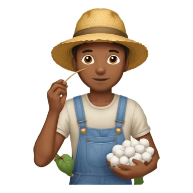 Black man picking cotton sticker