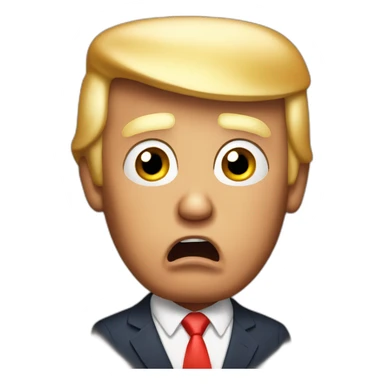 shocked donald trump sticker