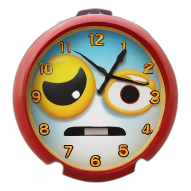 Funny superheroes modern alarm clock for kids sticker