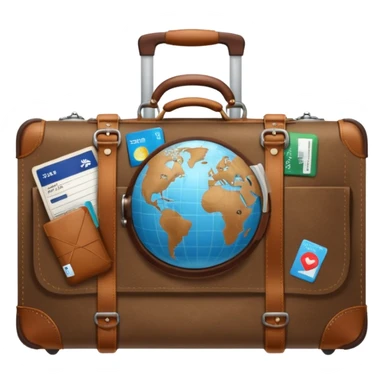 TRAVEL , travel bag , pass board, plane, glob sticker