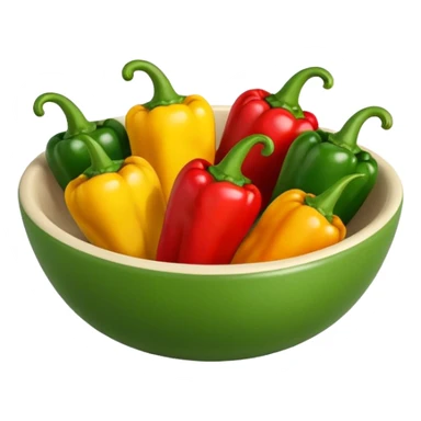 peppers in bowl sticker
