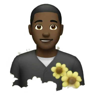 Black person in a field  sticker