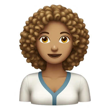 Curly hair woman holding Yorkshire  sticker