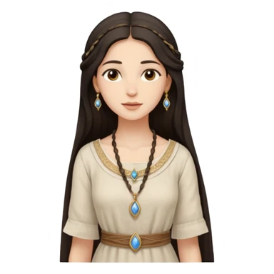 jewish women young ancient Judea, long hair sticker