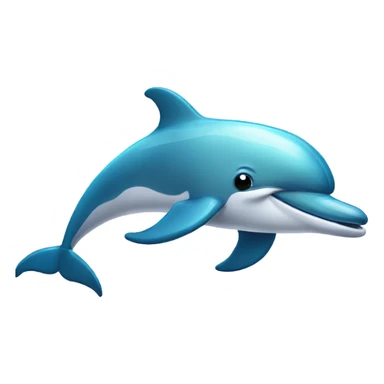 Dolphin with a toothbrush mustache sticker