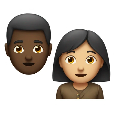 Two people having a awkward conversation  sticker