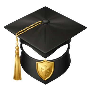 Graduation Cap + Shield sticker