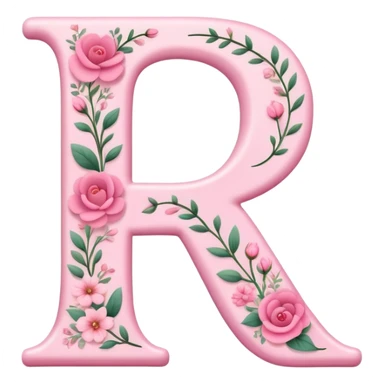 Pink romantic alphabet letter sticker