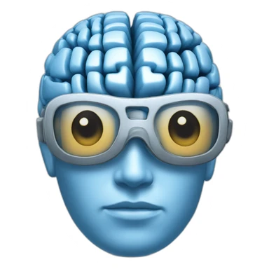 KLM blue technology brain sticker