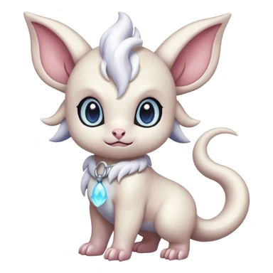 Cute Baby Absol-Lumineon-Skitty-Amauara-Fakémon-hybrid-creature (full body)  sticker