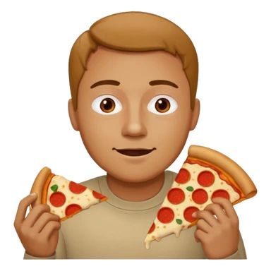 man who eat pizza
 sticker