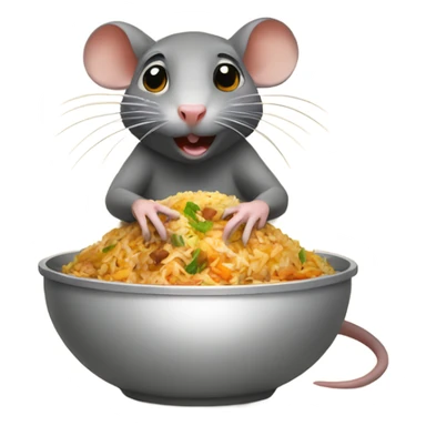 Rat eating biriyani sticker