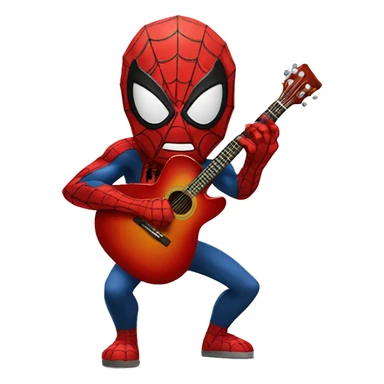Spiderman qui fait de la guitar sticker