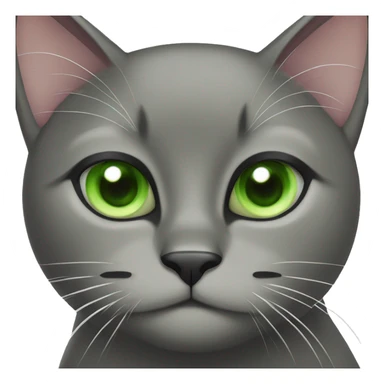 black cat with white spot on neck and green eyes sticker