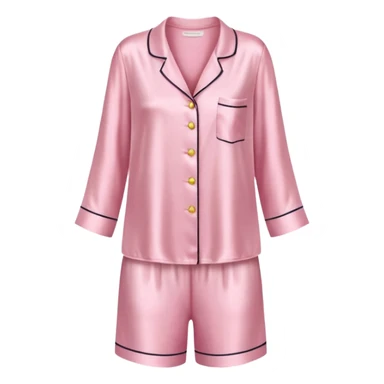 Light pink silk pyjamas set sticker