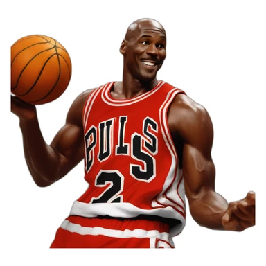 Michael jordan machacando canasta sticker