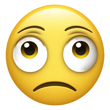 Jellow circle dot like an emoji but hallway the face turned to the side you can see two eye judjing your behaviour with a serious expression mouth  sticker