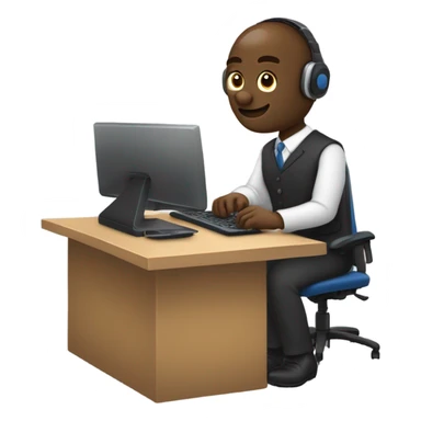 Homme chauve service après-vente sticker