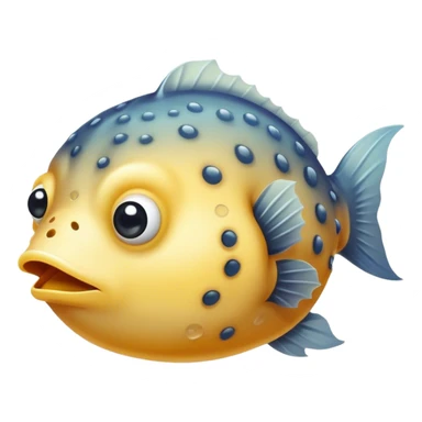 Sad blowfish sticker