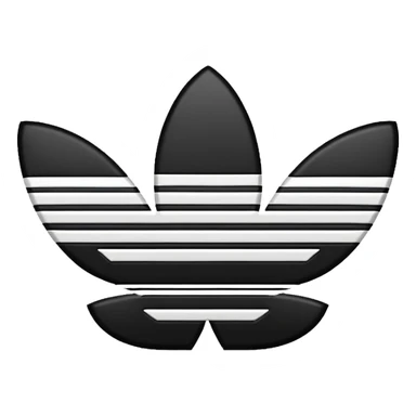 Adidas white stripes black emoji sticker